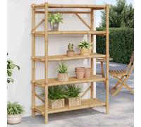 Shelf 5-Tier Bamboo Natural 100x40x90cm Slatted Storage Organizer Display Stand