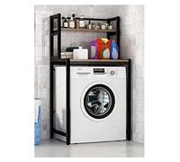 Shelf Above Washing Machine, Laundry Room Organization Shelves Bathroom Organizer Stand Balcony Washer Shelf Heavy Duty Clothing Hanger Bracket (Color : Black, Size : 60x69x152cm)