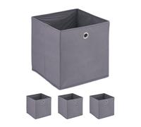 Shelf basket Fabric Storage Box Foldable Organiser Square Baskets 5 kg Grey