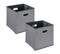 Shelf basket Foldable Organiser Fabric Storage Boxes Grey Cube Containers