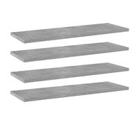 vidaXL 4x Bookshelf Boards Concrete Grey Engineered Wood Replacement Panel