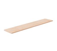 Shelf Board Solid Oak Medium Brown 100 x 20 x 1.5cm Untreated Wood Natural Grain
