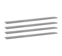 vidaXL 4x Bookshelf Boards Concrete Grey Engineered Wood Replacement Panel