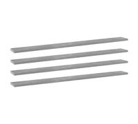 vidaXL Bookshelf Boards 4 Pcs Concrete Grey 100x10x1.5 cm Engineered Wood, Grey