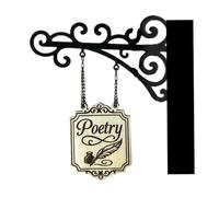 Shelf Book Decor, Book Lover Sign, 8.27x7.48 Inches Hangable Reader Accessory, Creative Wall Art Ideal for Home Classroom Halloween Decoration Suited to Men Women Librarian (A)