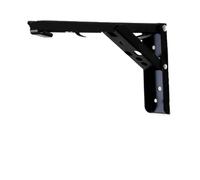 Shelf Bracket Heavy Duty, Triangle Folding Angle Wall Mount Shelf Bracket Multicolor 8-14 inches(Black 10 inch)