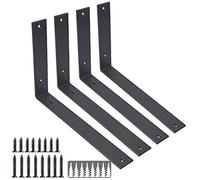 Shelf Brackets 12 Inch Heavy Duty (12 inch, Frosted Black)