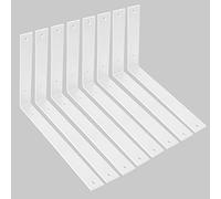 Shelf Brackets 12 Inch L Brackets for Shelves Heavy Duty White Wall Brackets for Shelves 5mm Thick Metal Bracket Support for Shelf with Screws