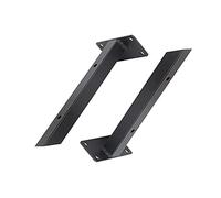 Shelf Brackets， 2 Pcs Black Square Wall Mounted Floating Shelf Brackets 10-35 cm(25cm/9.8in)