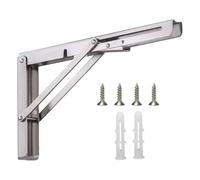 Shelf Brackets - 2 x Floating Shelf Brackets, Shelf Fittings, Wall Shelf Bracket, Folding Hinges, Wooden Shelves for Office, Bedroom and Living Room for Wooden Shelves for Office, Bedroom and Living