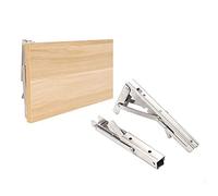 Shelf Brackets,2Pcs 08 Stainless Steel Triangle Shelf Brackets,with Wooden Board Foldable Corner Brace,Buckle Design Wall Mounted Shelve/B / 29cm