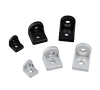 Shelf Brackets, 30Pcs Steering Angle Corner Bracket L Type Fittings Connector Connection Joint for 20/30/40 Series Aluminum Profiles(2020 Black)