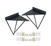Shelf Brackets， DIY Metal Wall-Mounted Floating Shelf Bracket Multicolor Multiple Sizes Pack of 2(I,16x17cm/6.3 * 6.7in)