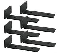 Shelf Brackets,Industrial Floating Shelf Bracket,Wall Mounted Metal Heavy Shelving Supports,8inch 6 Pack