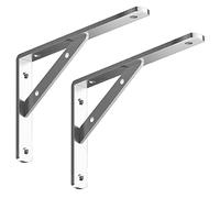 Shelf Brackets, Pack of 2 Shelf Brackets, Heavy Duty Shelf Brackets, 90 Degree Shelf Brackets for Wall Mount and Plasterboard, with Screws Load Capacity 40kg - 200kg (Size : 15 * 11cm)