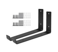 Shelf Brackets,Shelf Support Peg,Wall Brackets，Bracket, Shelf Brackets,Wall Mounted Shelf Corner Brace, 2pcs Shelve Brackets Black, Rustic Decorative Heavy Duty Scaffolding Board Brackets, Iron Wall M