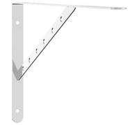 Shelf Brackets Wall Mounted Shelf Support 4 pcs Silver Stainless Steel vidaXL