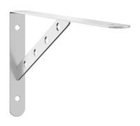 Shelf Brackets Wall Mounted Shelf Support 4 pcs Silver Stainless Steel vidaXL