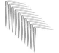 Shelf Brackets Wall Mounted Shelve Brackets, Shelving Support Brackets in White Finish Ideal for use in Kitchens, Living Rooms, Offices, or Storage Spaces. (White Shelving Brackets (8 x 6 inch))