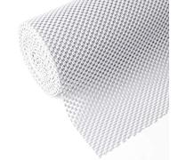 Shelf Cupboard Liner, Cabinet Drawer Liners Non Adhesive 12 Inches x 20 Feet for Kitchen Cabinets, Strong Grip Durable Non Slip for Storage Desks Kitchenware Tableware, Easy to Install, White