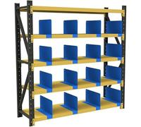 Shelf Dividers, 4 Pcs Cold Rolled Steel Organizers, Multi-Purpose Separators for Bedroom, Office, Warehouse, Supermarket