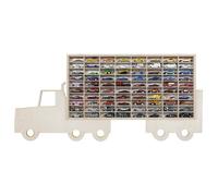 Shelf for rears compatible with Hot Wheels - organiser for cars/toy cars - wooden bookcase for wall - 80 places - for children - collectors - for boy's room - truck DEKORALOVE