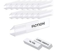 Shelf Label Holder,ChanQnTon 96PCS 3X7/8'' Shelf Labels,Tag Ticket Sign Label Holders Clip On for 5/8'' to 3/4'' Thick Shelves with Matched Blank Inserts