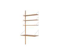 Shelf Library Add-On Desk Section Shelf 185.2x80 Natural Oak