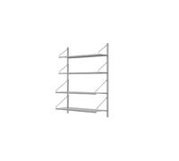 Shelf Library Single Section Shelving Unit 108.4x80 Stainless Steel