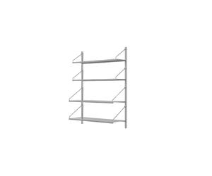 Shelf Library Single Section Shelving Unit 108.4x80 Stainless Steel