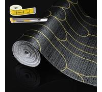 Shelf Liners for Kitchen Cabinets Drawer Liner 17.5in x 20FT Non Adhesive Black Gold Line Thickened Refrigerator Shelf Liner Paper Strong Easy to Clean for Tool Box with Knife and Tape Measure