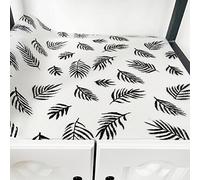 Shelf Liners for Kitchen Cabinets Refrigerator Liners Waterproof & Oil-Proof Kitchen Cupboard Liner Non-Adhesive Drawer Liner for Cabinets Ideal for Pantry Washable and Reusable(45 * 120CM,Leaf)