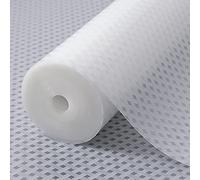 Shelf Liners for Kitchen Cabinets Refrigerator Liners Waterproof & Oil-Proof Kitchen Cupboard Liner Non-Slip Drawer Mats EVA Material Non Adhesive Fridge Mats for Shelves - Clear 17.5 x 157.4 Inches