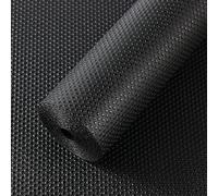 Shelf Liners for Kitchen Cabinets & Refrigerator - Waterproof & Oil-Proof Non-Slip Drawer Mats - EVA Material Non-Adhesive - Black - 23.6 x 236.2 Inches