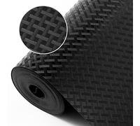 Shelf Liners for Kitchen Cabinets, Waterproof and Oil-Proof Kitchen Cupboard Liner, Refrigerator Liners and Non-Slip Drawer Mats EVA Non Adhesive Shelves, Fridge - Black 23.6 x 236.2 Inches