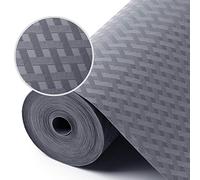 Shelf Liners for Kitchen Cabinets, Waterproof and Oil-Proof Kitchen Cupboard Liner, Refrigerator Liners and Non-Slip Drawer Mats EVA Non Adhesive Shelves, Fridge - Gray 23.6 x 157.4 Inches