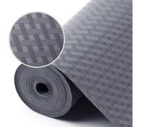 Shelf Liners for Kitchen Cabinets, Waterproof and Oil-Proof Kitchen Cupboard Liner, Refrigerator Liners and Non-Slip Drawer Mats EVA Non Adhesive Shelves, Fridge - Gray 23.6 x 393.7 Inches