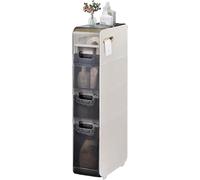 Shelf Organiser standing Floor Cabinet with Drawers, Slim Storage Organizer for Bathroom, Living Room, Kitchen