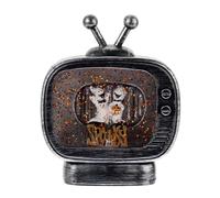 Shelf Ornaments Halloween Television Shape Figurine Ghostly Light Props for Mystery Games False Garden Lights Ornaments (Yellow, 10. 7x4. 3x13. 5cm)