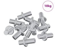 vidaXL Shelf Peg 4500 pcs Silver 8.6 x 8.6 x 14.6 mm Steel