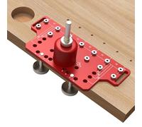 Shelf Pin jig, 2 in 1 Hinge Jig Self-Contained Clamping Function All Metal Shelf Pin Drilling Jig with 7 Drill Bits Shelf Jig, Cabinet Hardware Jig Tool Drill Guide