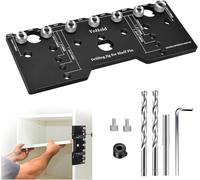 Shelf Pin Jig,5mm Cabinet Adjustable Shelf YoHold Jig Drill Guide,Drilling Template Woodworking Tools for Straight Holes Shelf Pin Drilling Jig Cabinet Hardware Shelf Pin Drilling Jig