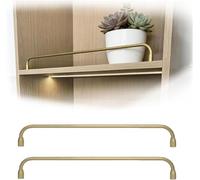 Shelf Rail Brackets Decorative 1/2/3/4 Pack, 10 15 20 25 30 35 40 Inch Shelf Railing Hardware for Wood Shelves, Gallery Rails for Kitchen(2 Pack,34inch/86cm)