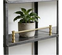 Shelf Rail Fence,Brass Shelf Guard Rail Set, 10 Pack 28 Inch Anti-Fall Decorative Fence for Shoe Racks & Bookshelves, DIY Home Barrier Rods to Prevent Falling Items