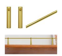 Shelf Rail Fence,Customizable Aluminum Alloy Shelf Guard Rail, Waterproof & Rustproof, 30"/76cm Gold Display Bar - 10-38in Options, Perfect for Home & Retail Organization
