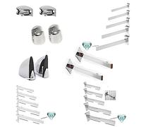 Shelf Support Brackets Glass Support Bracket Small Shelves Support Glass Bracket in Chrome Brackets (2 X 10CM SLATWALL Bracket)