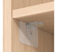 Shelf Support Pegs, 6/12pcs Punch-Free Clear Cabinet Shelf Wall Hangers, No-Drill Traceless Wardrobe Divider Holder for Clothes Shoes, Transparent(12pcs)