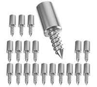 Shelf Support Stud Pegs 20pcs Self-Tapping Screws Cabinet Bracket for Shelf Partition Glass Nonslip Studs(Clear)