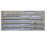 Shelf Supports for Concealed Floating Shelves Masonry Fixing 80mm Length (Pack of 3)