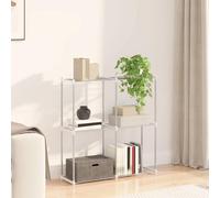 Shelf White Aluminium Tubular 86x27x90cm Indoor Modern Freestanding RustFree